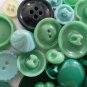 Lot 100 Mixed Assorted GREEN Vintage & New Buttons Perfect For Crafts Bulk