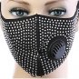 5 pack Lot SILVER CRYSTAL RHINESTONE Bling Studded Face Mask Wholesale