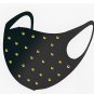 GOLD CRYSTAL RHINESTONE Bling Studded Black Elegant Stylish Face Mask