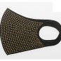GOLD CRYSTAL RHINESTONE Bling Studded Elegant Stylish Face Mask WATERPROOF!