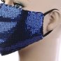 Blue SEQUIN Elegant Stylish Double Layer Face Mask Washable with Filter Pocket