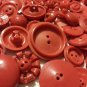 Lot 100 Mixed Assorted RED Vintage & New Buttons Bulk Free Shipping Crafts