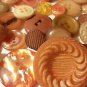 Lot 100 Mixed Assorted ORANGE Vintage & New Buttons Bulk Free Shipping Crafts