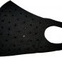 BLACK Round RHINESTONE Crystal Elegant Stylish Bling Studded Black Face Mask