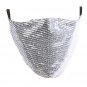 SILVER SEQUIN Elegant Stylish Face Mask Washable Re-useable with Filter Pocket