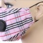 Handmade Pink Burberry Plaid Cotton Washable Face Mask Respirator Filter & Wire
