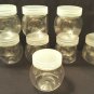 8 PACK 4oz PLASTIC Clear Round Storage Cosmetics Food Jars LOT Easy Reach Angle