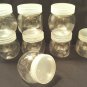 8 PACK 4oz PLASTIC Clear Round Storage Cosmetics Food Jars LOT Easy Reach Angle