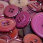 Lot 100 Mixed Assorted DARK RED BURGUNDY WINE PLUM Vintage & New Buttons