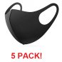 5 Lot Black Face Mask Soft Cotton Covers Mouth Nose Breathable Men Women