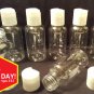10 PACK 2.7 OZ 80ml PLASTIC Clear Boston Round Bottles w/ Bullet Dispensing Caps