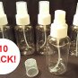 10 PACK 2.0 OZ 60ml PLASTIC Clear Cosmo Round Atomizer Spray Bottles FREE SHIP