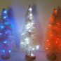 Set of 3 July 4th PATRIOTIC HOLIDAY LED Fairy String Light Up Bottle Brush Trees