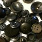 Lot 100 Mixed Assorted BLACK Vintage & New Buttons Bulk SPECIAL SALE! Free Ship
