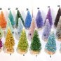 Mini Miniature Sisal Bottle Brush Xmas Christmas Trees * YOUR COLOR CHOICE! *