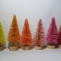 Mini Miniature Sisal Bottle Brush Xmas Christmas Trees * YOUR COLOR CHOICE! *