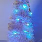 5" LED Light Up BLUE Sisal Bottle Brush Christmas Mini Miniature Xmas Tree