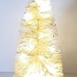 5" LED Light Up WHITE Sisal Bottle Brush Christmas Xmas Mini Miniature Tree