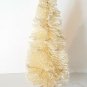 5" LED Light Up WHITE Sisal Bottle Brush Christmas Xmas Mini Miniature Tree
