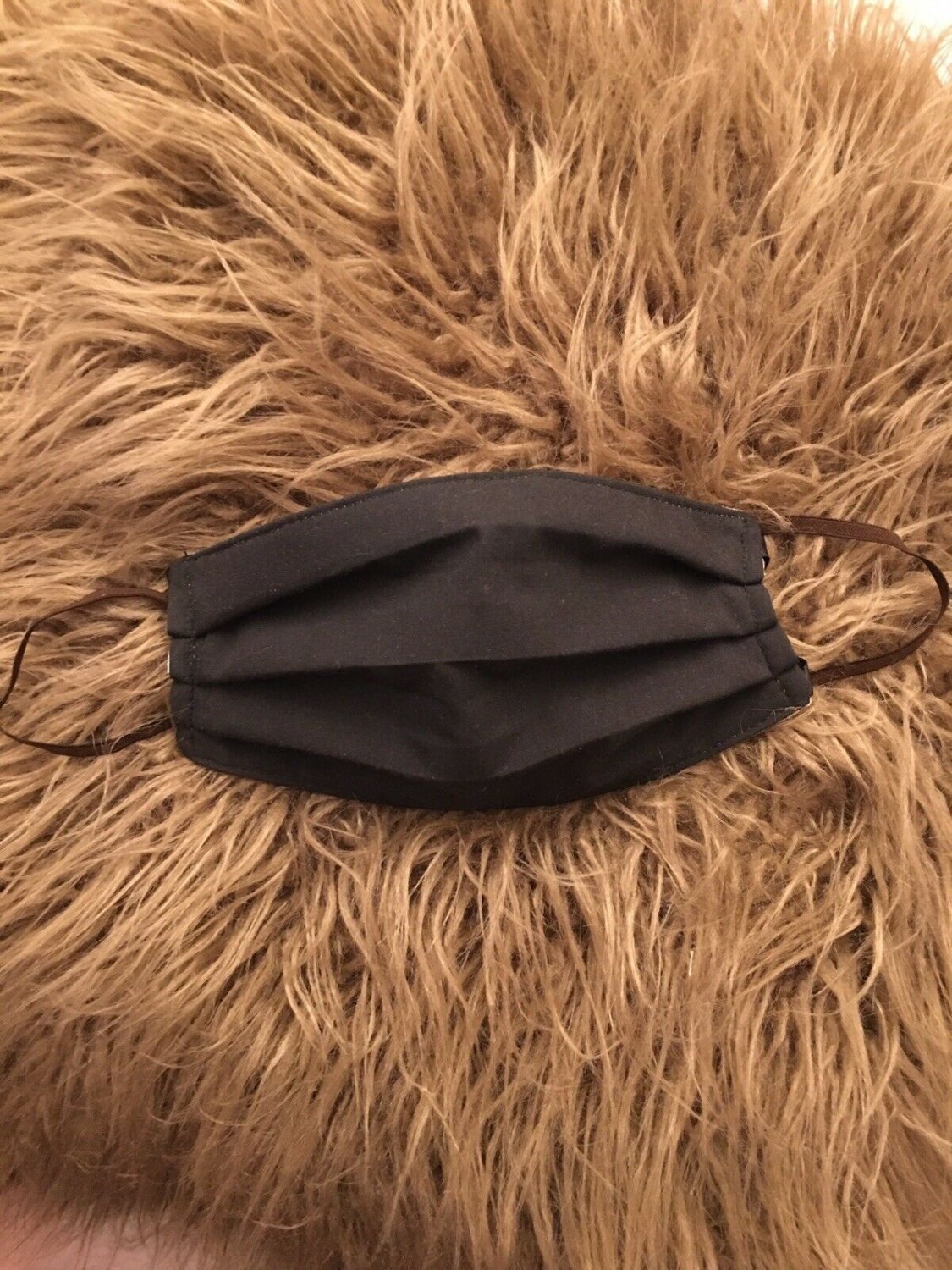 Face Mask . Black.Handmade.Reusable washable.With Filter Three Plys .