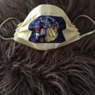 Face Mask . Handmade.Reusable washable.Beauty and the Beast Stain Glass.