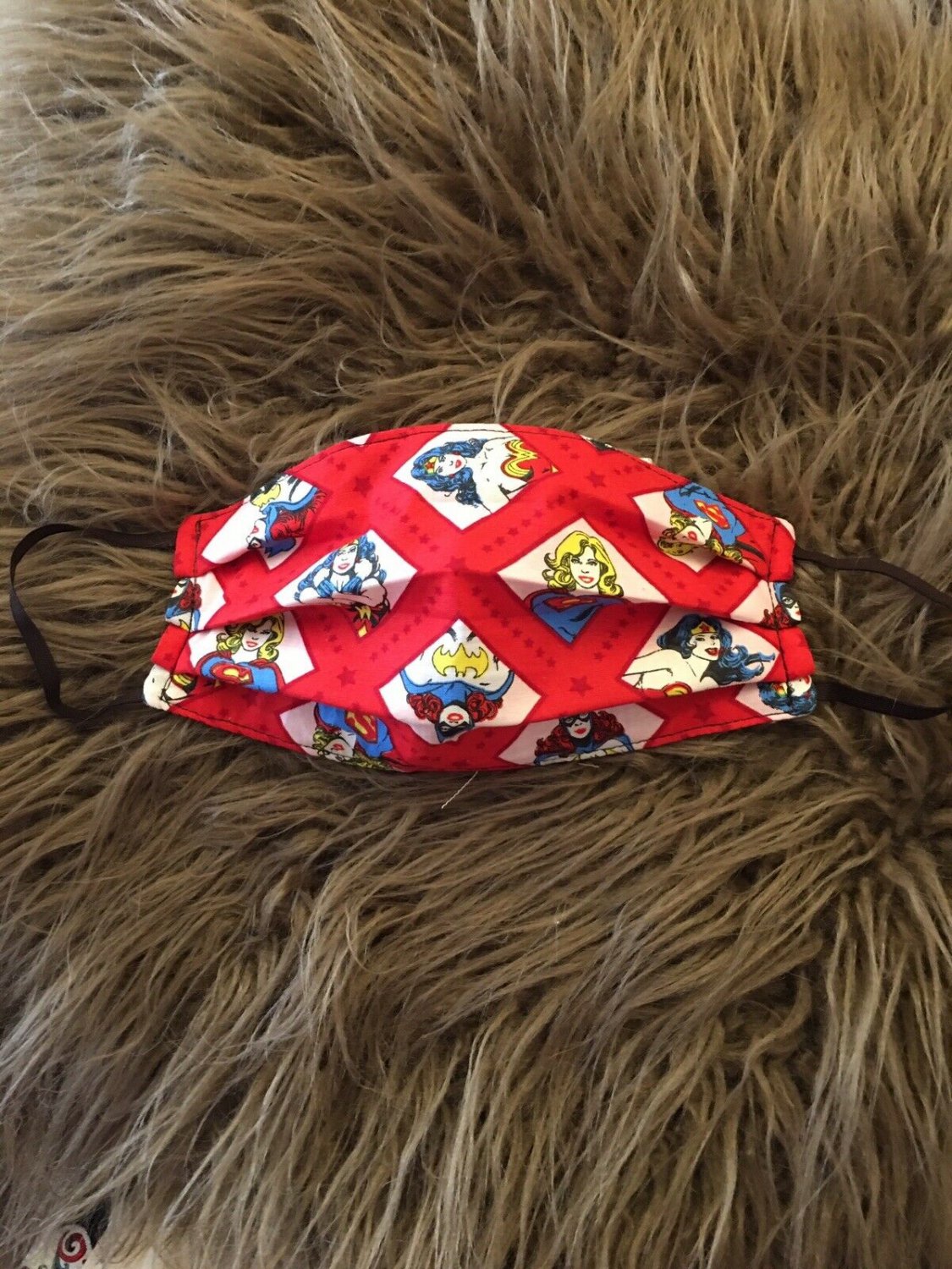 Face Mask.Handmade .Reusable washable.With Filter Wonder Woman Red.