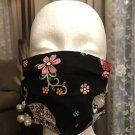 Face Mask Handmade Reusable washable Filter Added Black Skull