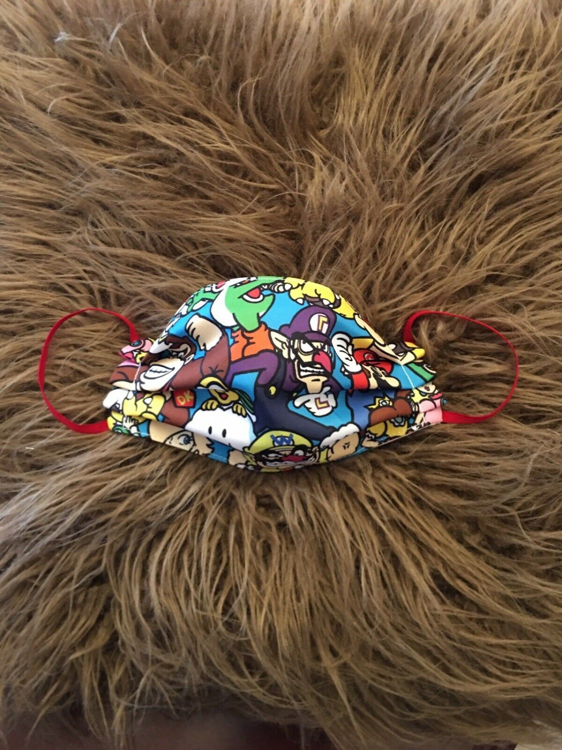 Face Mask Handmade Reusable washable Filter Added Super Mario and His Friends