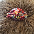 Face Mask . Handmade.Reusable Washable With Filter Spider Man Red