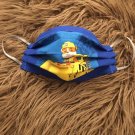 Face Mask . Handmade.Reusable washable.Patrol.Yellow Car On Blue.