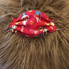 Face Mask . Handmade.Reusable washable.Two Plys.Heroe woman. Red