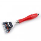 Premium Shiny Red Resin Handle 5 Edge Razor For Perfect Clean Shave