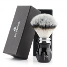 Eco-Friendly Synthetic Hair Bristles Shaving Brush With Black Resin Handle