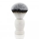 Synthetic Sliver Tip Hair Shaving Brush With Resin Handle In Pearl White Color