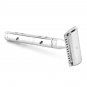 Elegant Classic Wet Shaving Razor with Long Steel Handle, Best for Smooth Shave