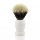 Silver Tip Badger Shaving Brush For All Wet Shavers White Color Resin Handle