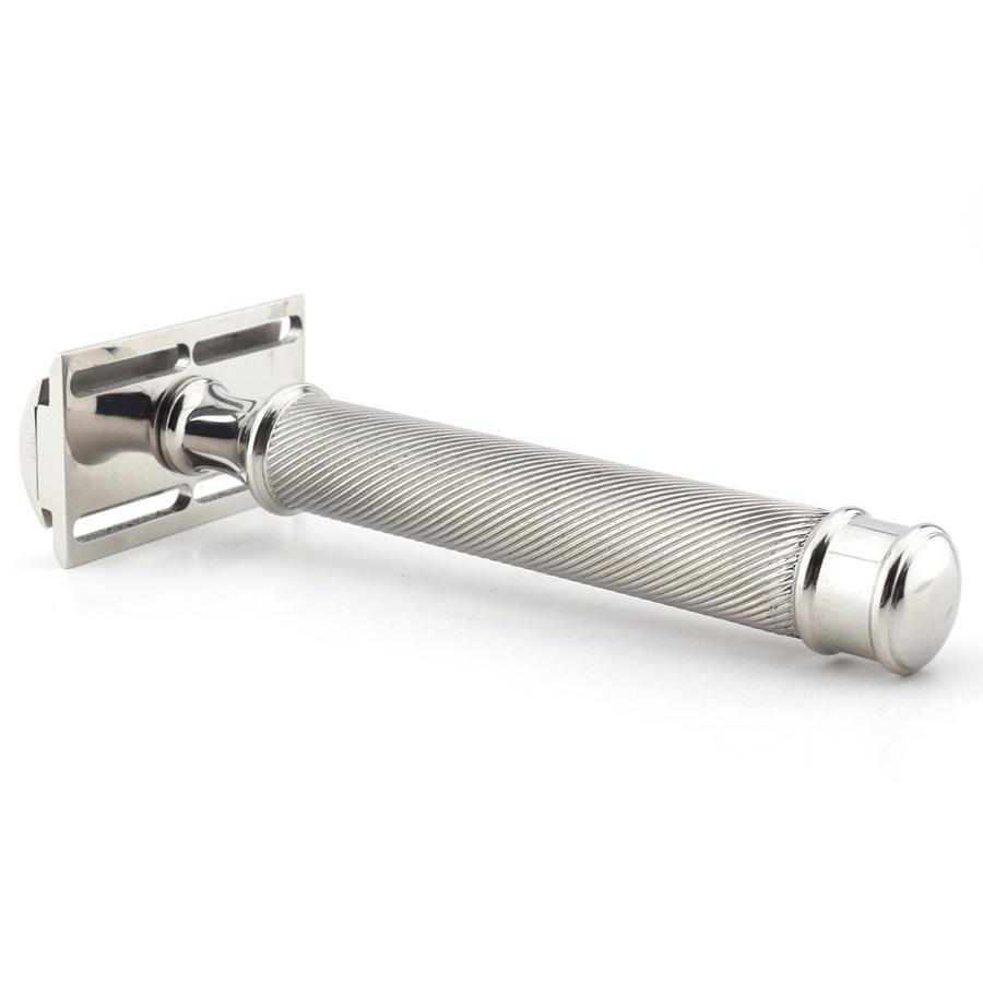 Men Classic De Safety Razor with Long Heavy Steel Handle