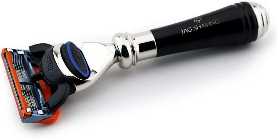 Professional Short Handle Fusion Shaving Razor with Razor Stand