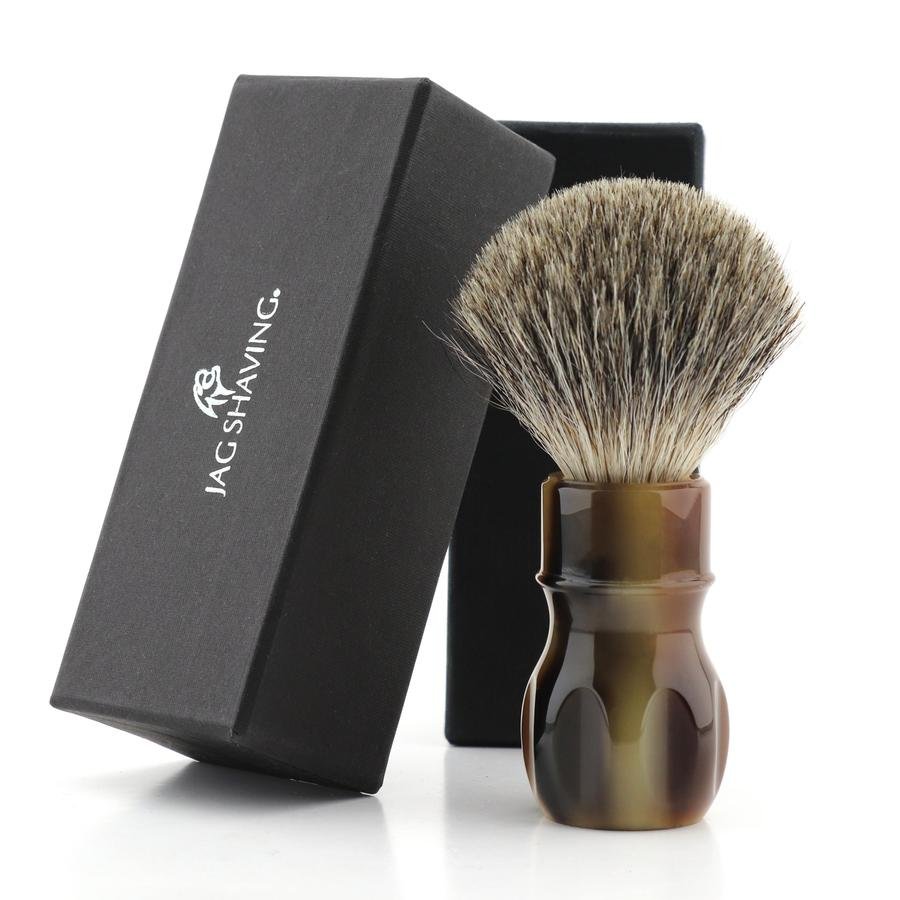 Super Badger Hairs with Horn Replica Resin Handle