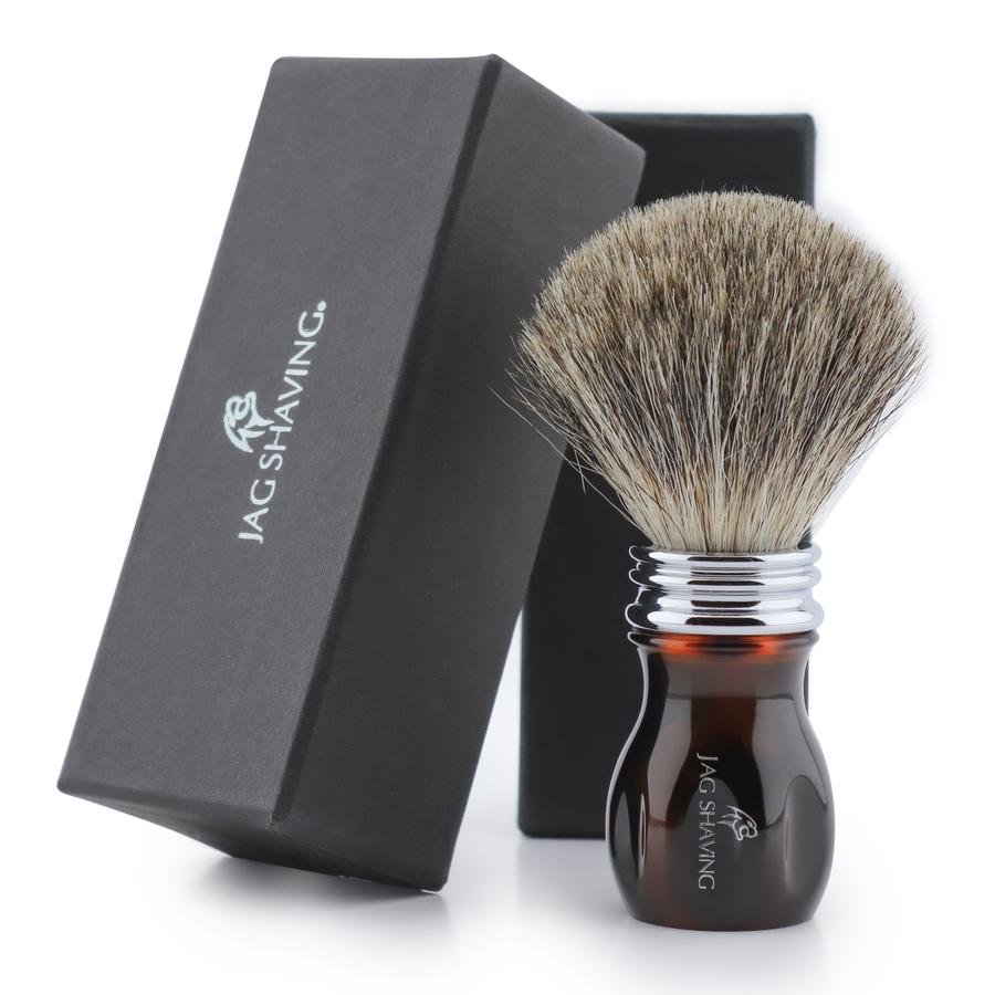 Super Badger Hair Shaving Brush with Resin Handle Vegan Cruelty Free Bristles