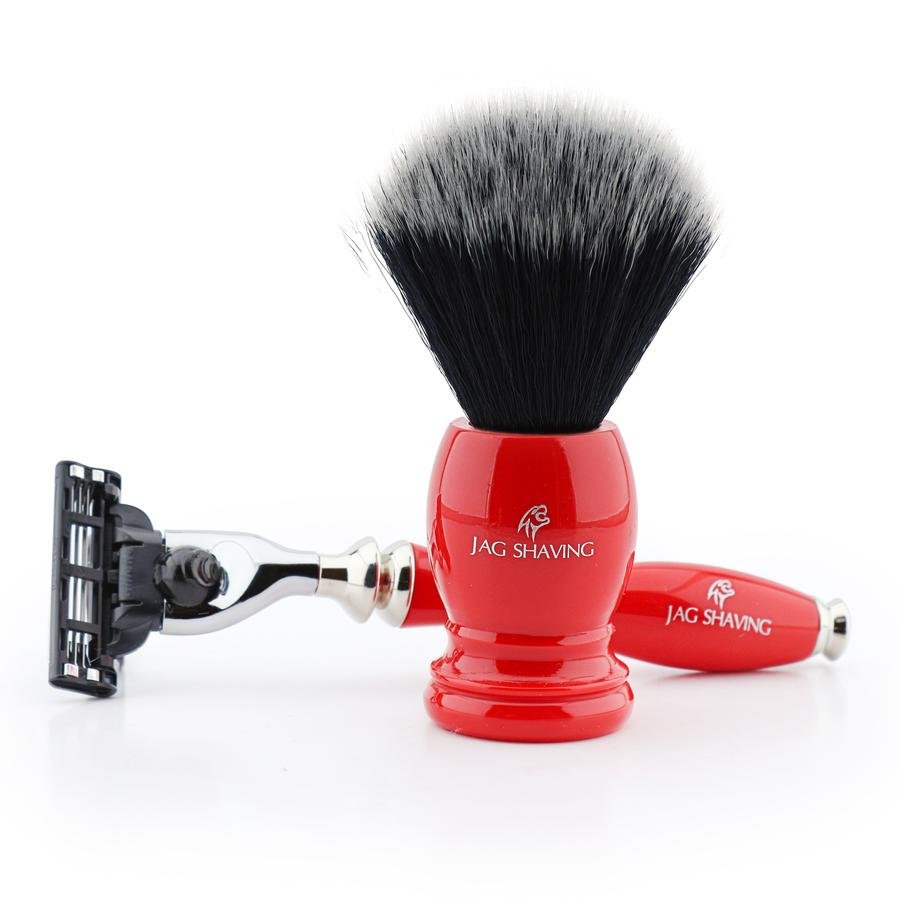 Perfect Men’s Shaving Gift Set With 3 Edge Razor & Black Synthetic Brush