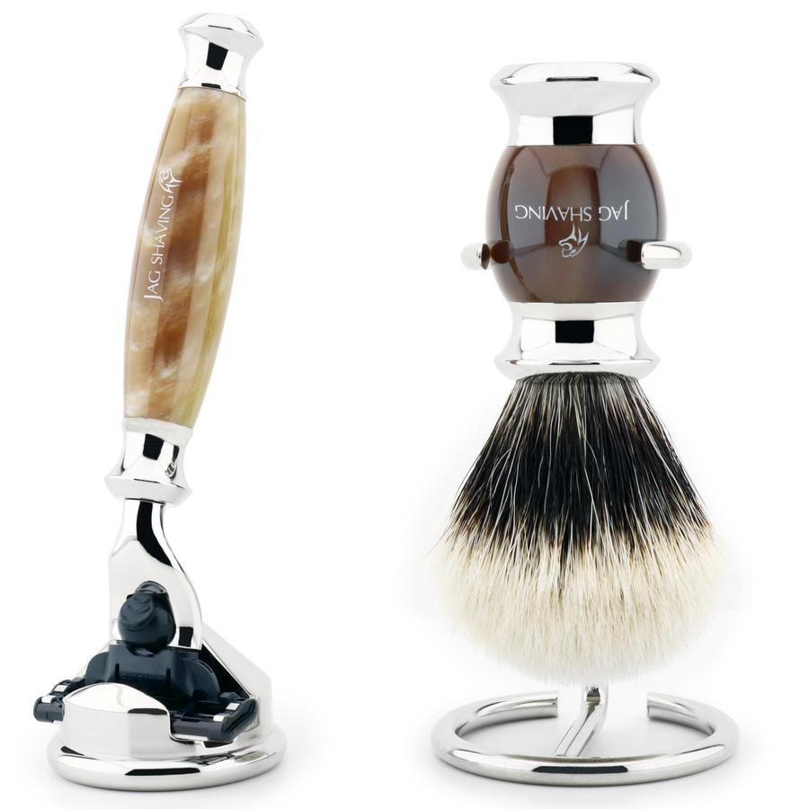 Men's Facial Beard Shaving Kit, Luxury Men Shaving Razor, Badger Hair Brush