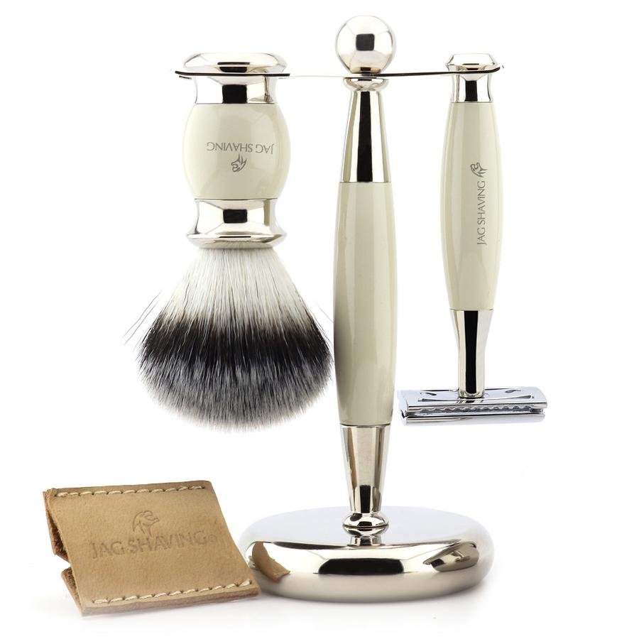 4 PC Elegant Classic Men Shaving Set In Ivory Color Handle Best In Quality