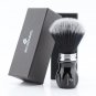 Full Black Shaving Brush Black Synthetic Hair & Black Resin Premium Handle