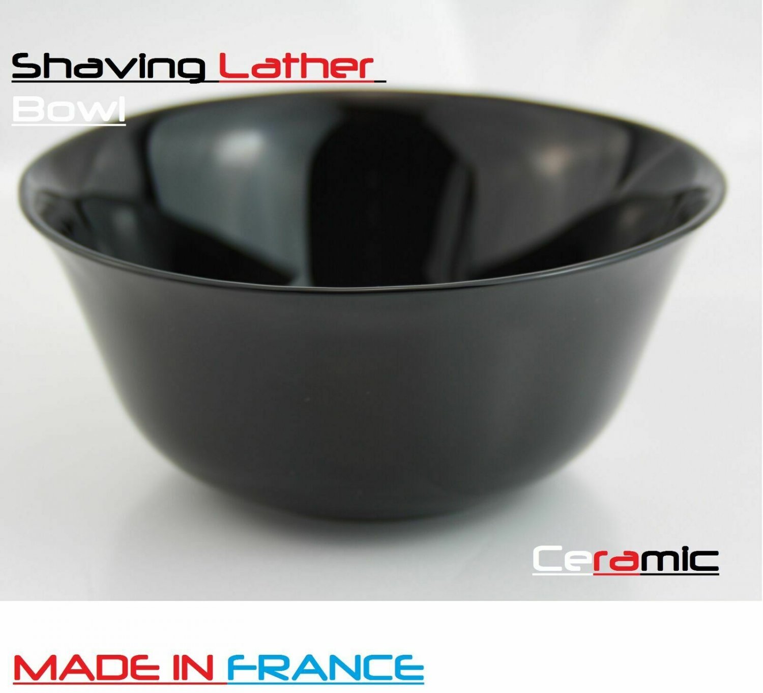 Luxury Ceramic Lathering Bowls Shaving Soap Tool Black Color