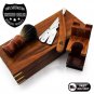 Pure Badger Brush Straight Cutthroat Razor Wooden Shaving Set Barber Premium Kit for Men