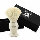 White Badger Shaving Brush 100% Natural High Quality Bristles Men's Beard Care Aluminium Handle