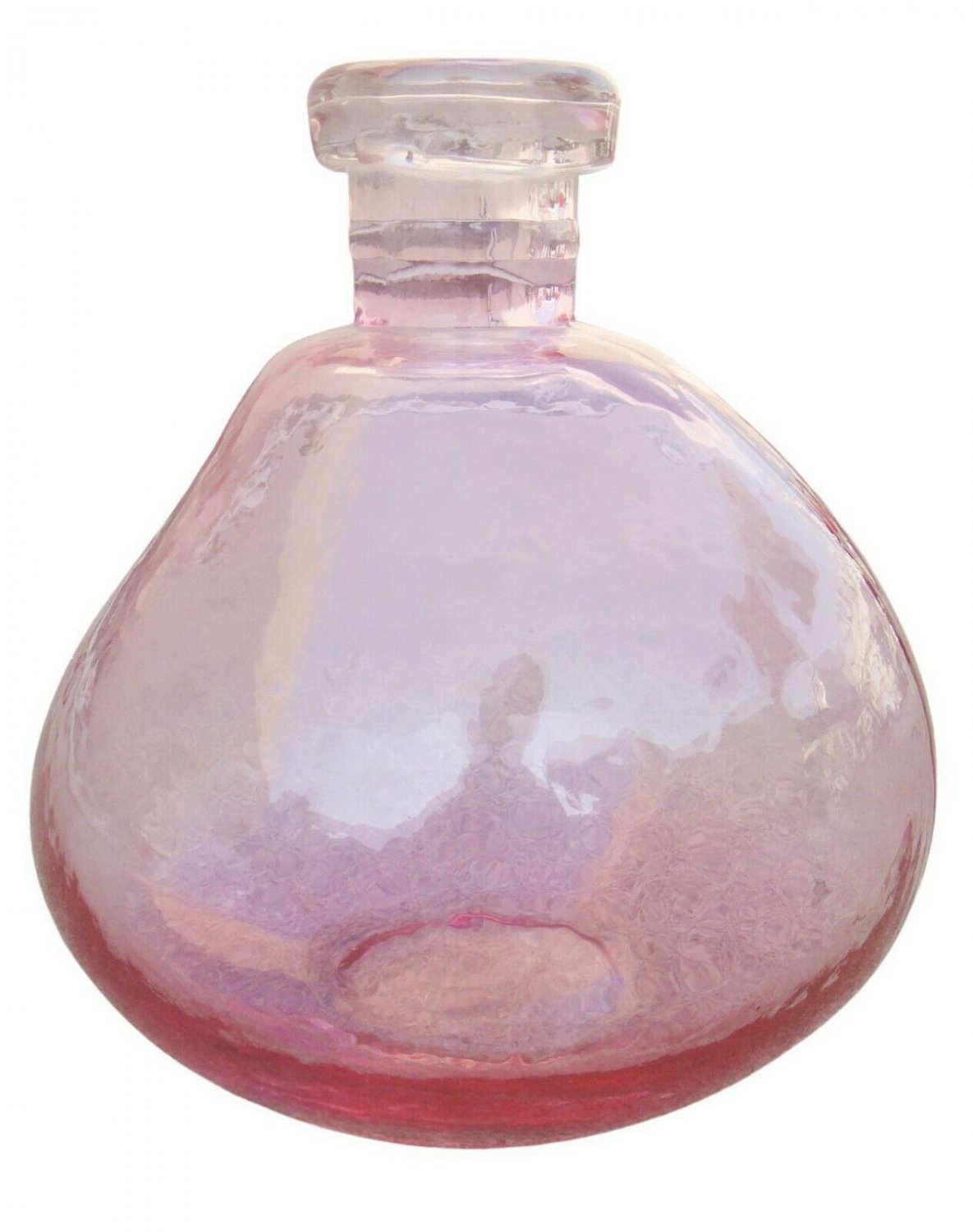 7" H Pink Glass Bottle / Vase