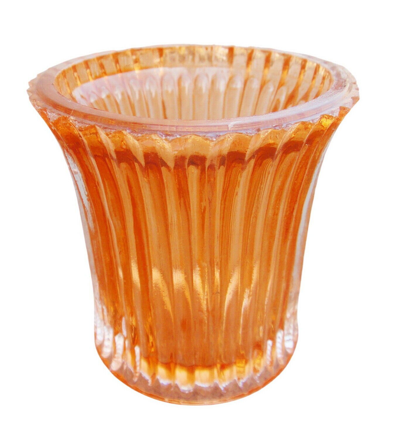 2.75" H Orange Votive In Lining Design