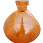 7" H Orange Glass Bottle / Vase